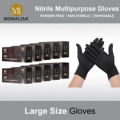 MONALISA™ Black Industrial Nitrile Gloves Disposable Black Gloves 5mil 2000PCS