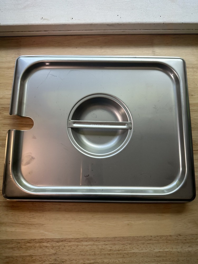 Hubert 1/2 Size Slotted Steam Table Pan Cover lid 22 Gauge 18-8 Stainless NSF