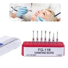 10PCS/Kit Dental Diamond Burs Kit FG101-FG117 fit Handpiece AZDENT