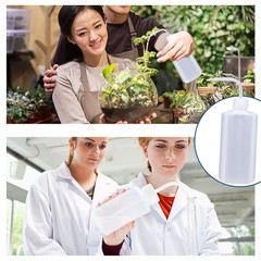 3 Pack LDPE Plastic Squeeze Wash Bottles for Lab and Tattoo 150-500ml