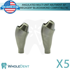 5X Angulated Multi Unit 30° Prosthetic NC Compatible with Megagen® BlueDiamond
