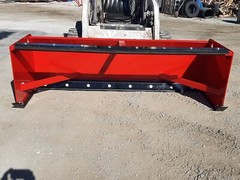 6′ Skid Steer Snow Pusher Box 30″ Backdrag Rubber HD Bobcat Case Kubota Orange