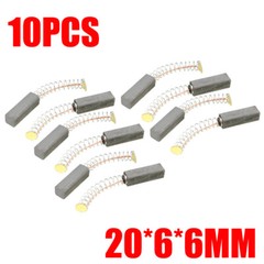 10 pcs Carbon Brushes for Electric Motors 20mm x 6mm x 6mm Replacement Part USA