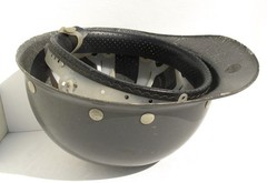 Vintage Fibre Metal Gray Fiberglass Duckbill Hard Hat w/Liner