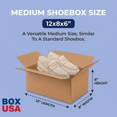 Small Shipping Boxes 12″L x 8″W x 6″H 25-Pack – Corrugated Cardboard Box for …