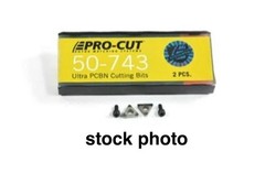 NEW Authentic PRO-CUT 50-743 Ultra PCBN Cutting Bits (2 Pcs) Made In USA, BIN!