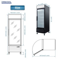 Commercial Reach in Freezer Glass Door Display Merchandiser Restaurant NSF 27″ W