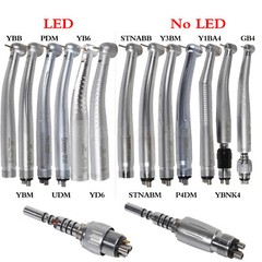 Dental Fiber Optic /E-generator LED /High Speed No-LED Handpiece 2/4/6Hole Quick