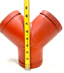 WYE – 4″ IPS Grooved End True Wye Pipe Fitting (Fits 4.50 O.D. Pipe Size)