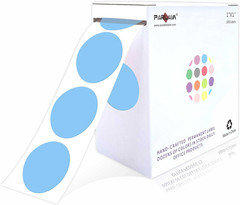 1″ Round Color-Coding Dot Labels, 1000 Stickers on a Roll