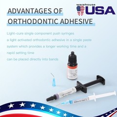 Dental Orthodontic Light Cure Bonding Adhesive Kit For Brackets Braces