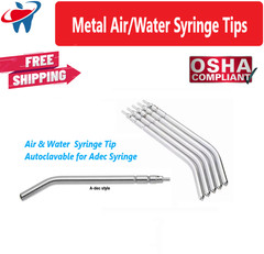 A-Dec Metal Tips Dental Air Water Syringe Tips Metal 3-Way A-Dec Style 5-50/bx