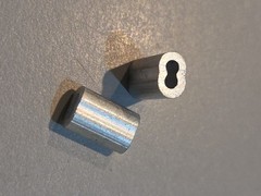 25 new 1/8″ Aluminum Swage Sleeves for Wire Rope Cable