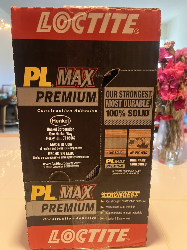 NEW 12-Pack Loctite 2292244 Low VOCs PL Max Premium Construction Adhesive 9 oz