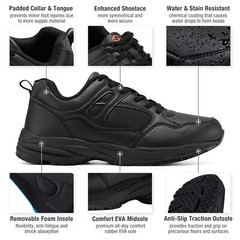 HISEA NINGO Men’s Slip Resistant Work Shoes Chef Kitchen Oil Resistant Sneakers