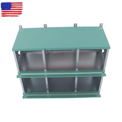 Chicken Nesting Boxes 6 Compartment Metal Poultry Nest Box Wall Mount For Hens