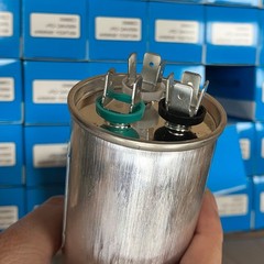80+5 uF Capacitor Round Dual Run 80 + 5 uf mfd 370/440 Volts for HVAC Motors