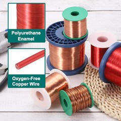 43 AWG Magnet Wire, 43 Gauge 16 oz Enameled Copper Wire, 155C(311F) Red