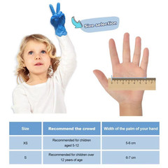 Kids Disposable Nitrile Gloves Children Powder Latex Free Household Cleaning Glo