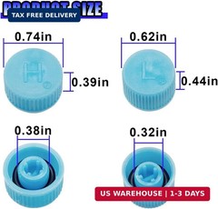 Car A/C Valve Core Cap, AC System Charging Port Seal Caps, Leakproof High & Low