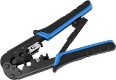 RJ45 Crimp Tool for Cat5 Cat5e Cat6, RJ-11, 6P/RJ-12, 8P/RJ-45 Crimp, Cut and St