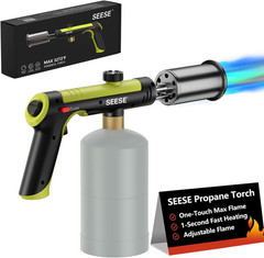 SEESE Powerful Propane Torch Gun,Kitchen Cooking Torch With One-Touch Max Fir…