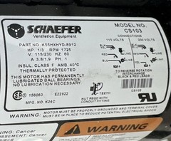 Schaefer PFM126P13 12″ Direct Drive Variable Speed Exhaust Fan
