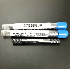 ARCH 1/4″ 5FL Corner Radius End Mill 0.04R Double End Solid Carbide AlTiN