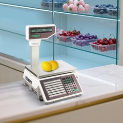 Commercial Digital Price Computing Scale with Thermal Label Printer Supermarket