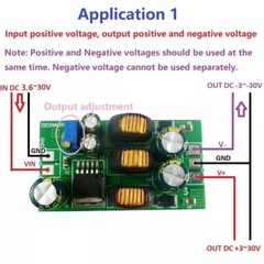 1/2x DC Positive Negative Dual Output Power Supply boost-Buck Converter Module