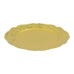 100 Pack Gold Plastic Charger Plates, 12.8 Inch, Spray Painted, for Wedding Part