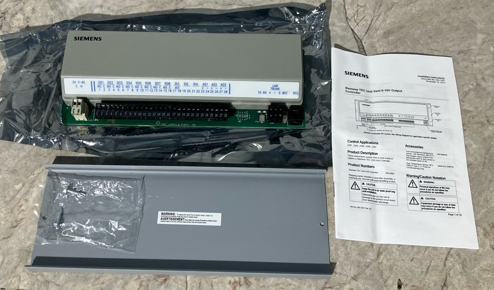Siemens 540-509 Apogee Unit Vent Controller Terminal – Powers On, No Power Cord