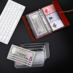 50 Pieces Plastic Envelopes with Zipper Clear Pencil Case Bulk File Bag Bill ..