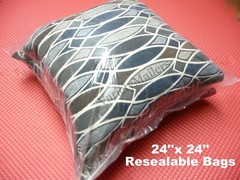 12 Reclosable Storage Bags 24”x 24” Clear 4 MIL HEAVY DUTY Zip-Top Bags 24×24