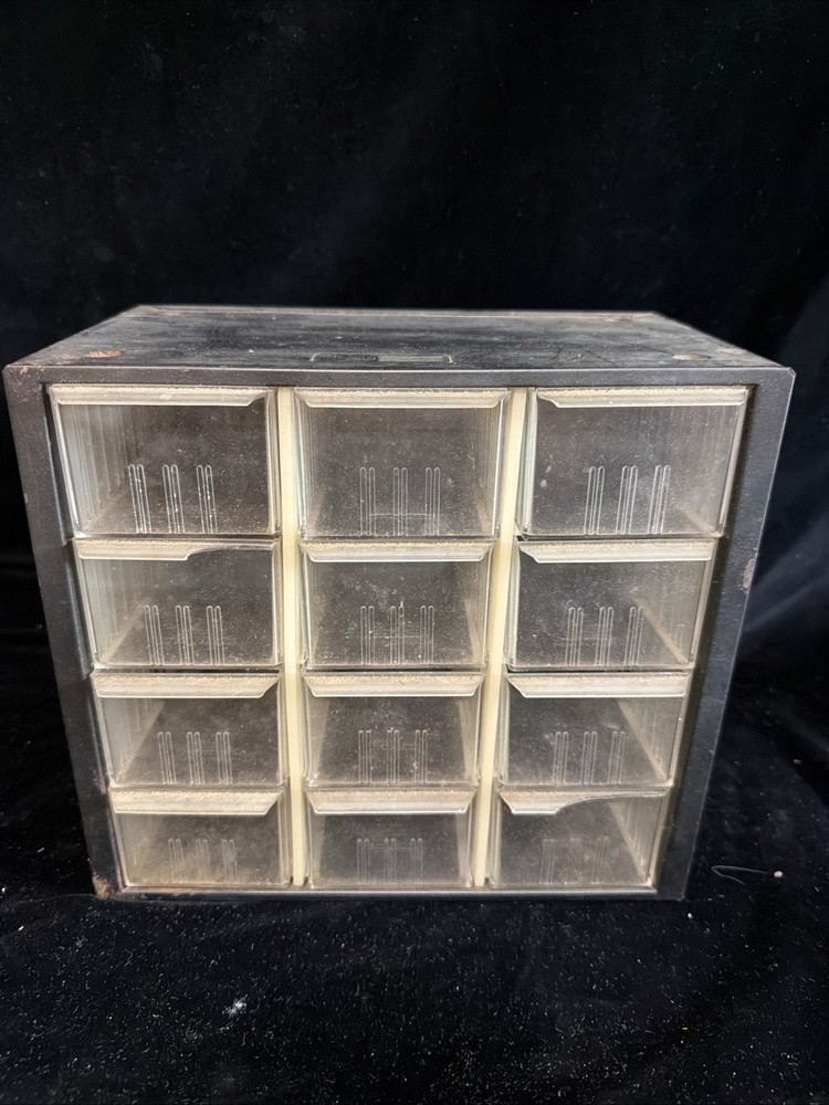 vintage Akro-Mils 9-drawer small parts storage cabinet organizer (B3)