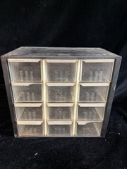 vintage Akro-Mils 9-drawer small parts storage cabinet organizer (B3)