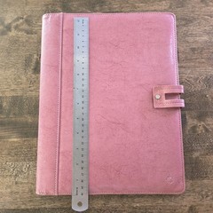 Franklin Covey Portfolio Binder Pink Leather *see pics