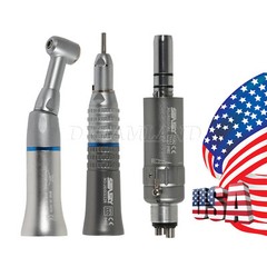 Dental LED High/ Low Speed Handpiece Contra Angle Straight Air Motor 2/4H Push