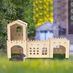 Woiworco Extra Large Rabbit Hideout Wooden Rabbit house
