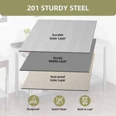 Large Work Table Undershelf 60×24″ Stainless Steel Commercial Kitchen Backsplash
