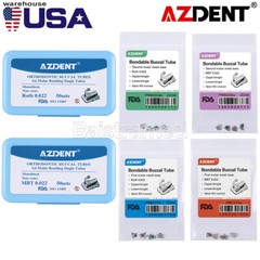 AZDENT Dental Orthodontic Buccal Tube 1st 2nd Molar Tube Roth MBT 022/018