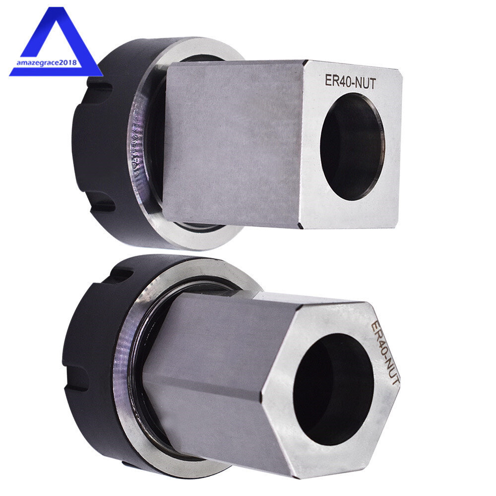 ER40 Hex + ER40 Square Collet Block Chuck Holder for CNC Lathe Engraving Machine