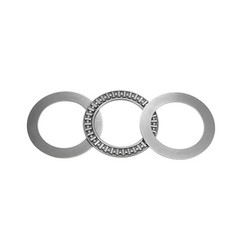 2PACK AXK4565 Thrust Needle Roller Bearings with AS4565 Washers 45x65x3mm