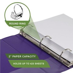 Purple 2 Inch Three Ring Binder Set Sustainable Organization and Customization