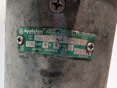 Appleton AP20044E-RS Powertite Plug Sleeve 600 VAC, 50-400Hz, *Free Ship.*