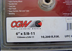 CGW DiamondX Depressed Center Grinding Disc 6″ x 5/8-11 for Cutting and Grinding