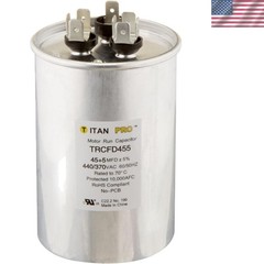 PRO, 1 Count Pack of 1, No Color Packard TRCFD455 45+5MFD 440/370V Round Run …