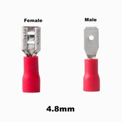 2.8 4.8 6.3mm Vinyl Insulated Female Male Spade Terminals Wire Crimp Connectors