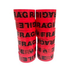 36 Rolls Fragile Handle w/ Printed Shipping & Packaging Tape 2 mil 2″ 100 Yards