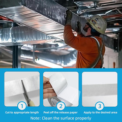 Fiberglass Aluminum Foil Tape 2 Inch X 66 Feet – High Heat Resistant (500°F) for